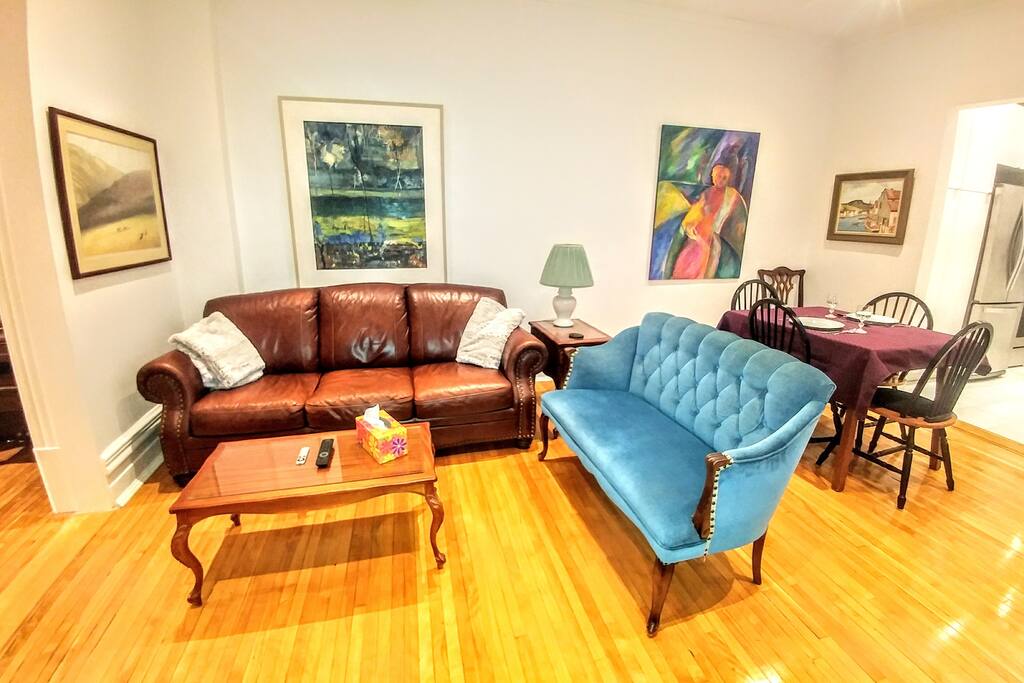 Living room from behind TV