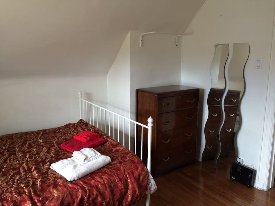 Furnished bedroom.