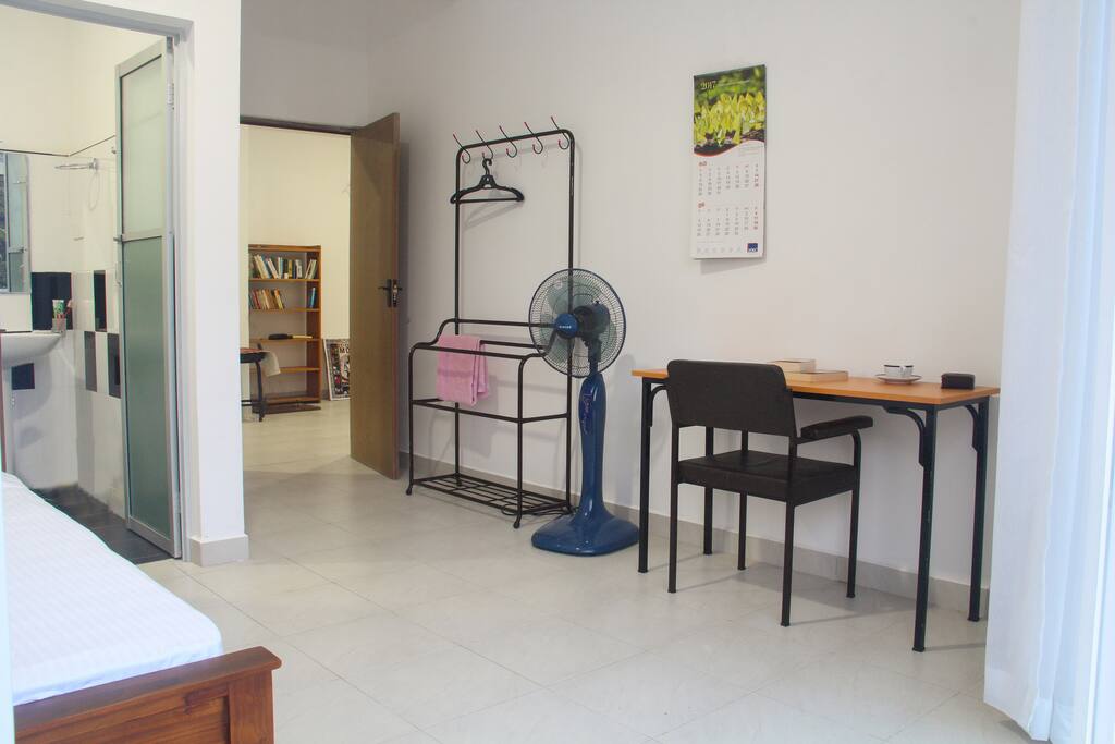 All rooms have adequate power points, a cooling fan, clothes rack, a table, a chair and free WiFi.