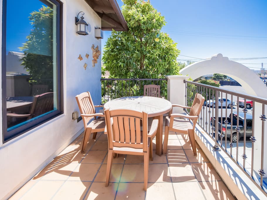 Dine al fresco on your private patio with seating for 4.