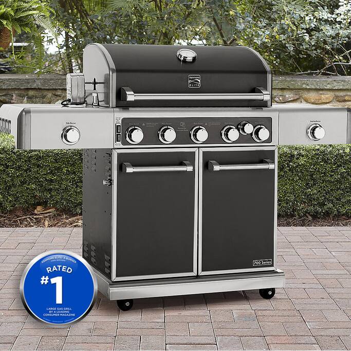 $2,200 Kenmore Elite 6 burner grill with led lights! Best of the Best