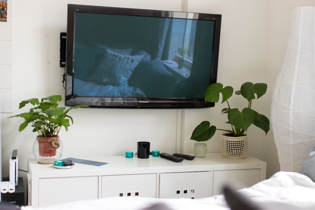 Tv with Chromecast and Wii console