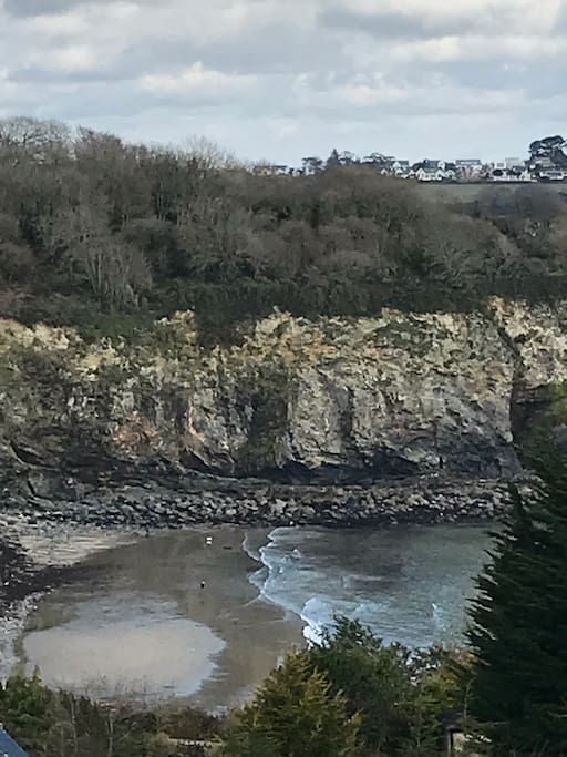 Porthpean beach two minutes walk