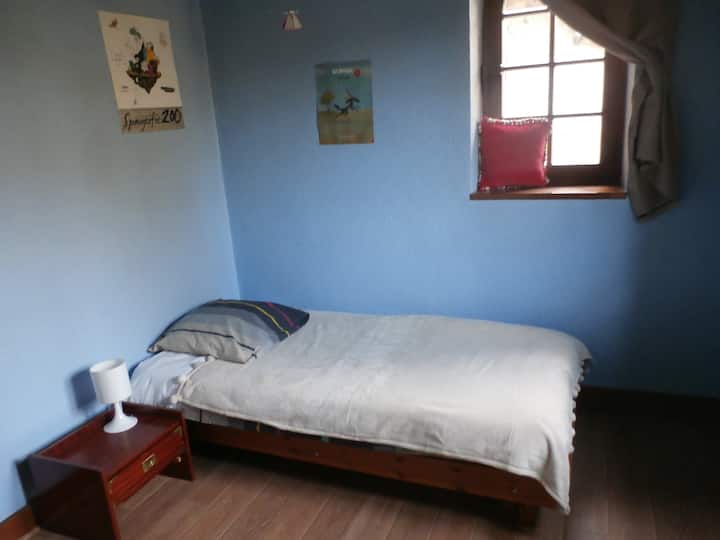 a small bedroom with a 90cm bed 