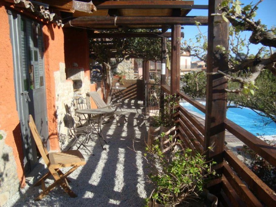 der Sauna und Poolbereich in Borgo al Costa