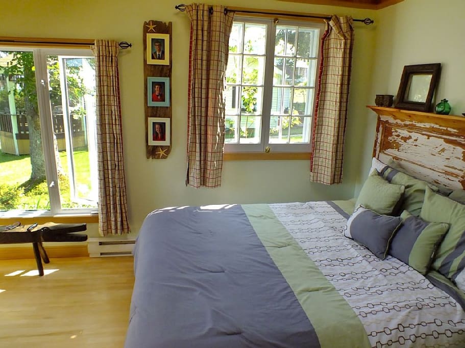 Main bedroom, looks over the water
