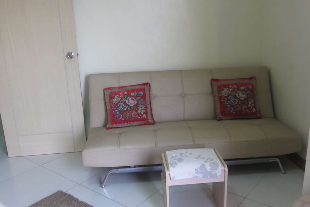 Sofa bed inside the bedroom