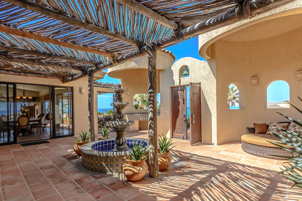 Courtyard overlooking the sea of Cortez.