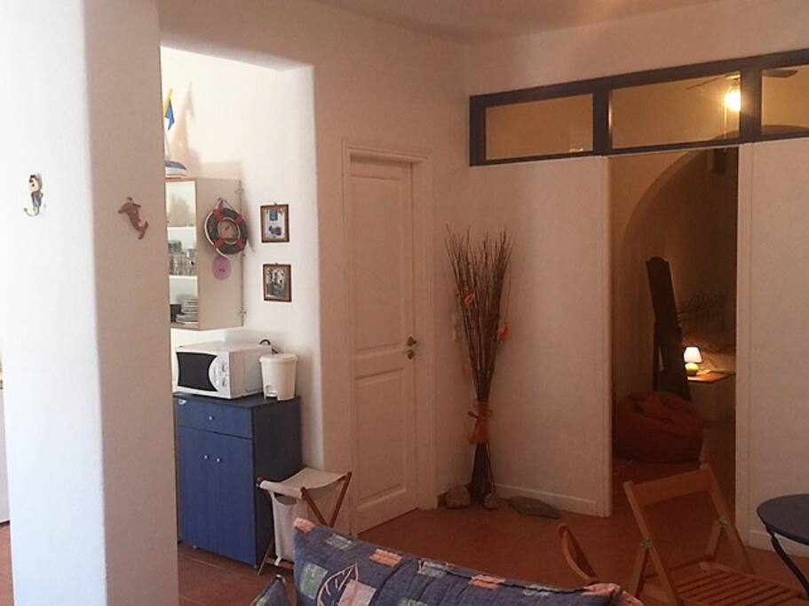 Doors to Bedroom and Bathroom