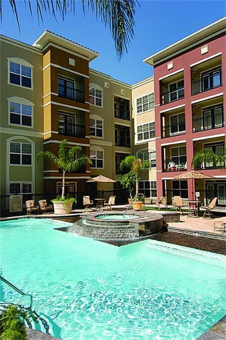 Pool with outdoor grill