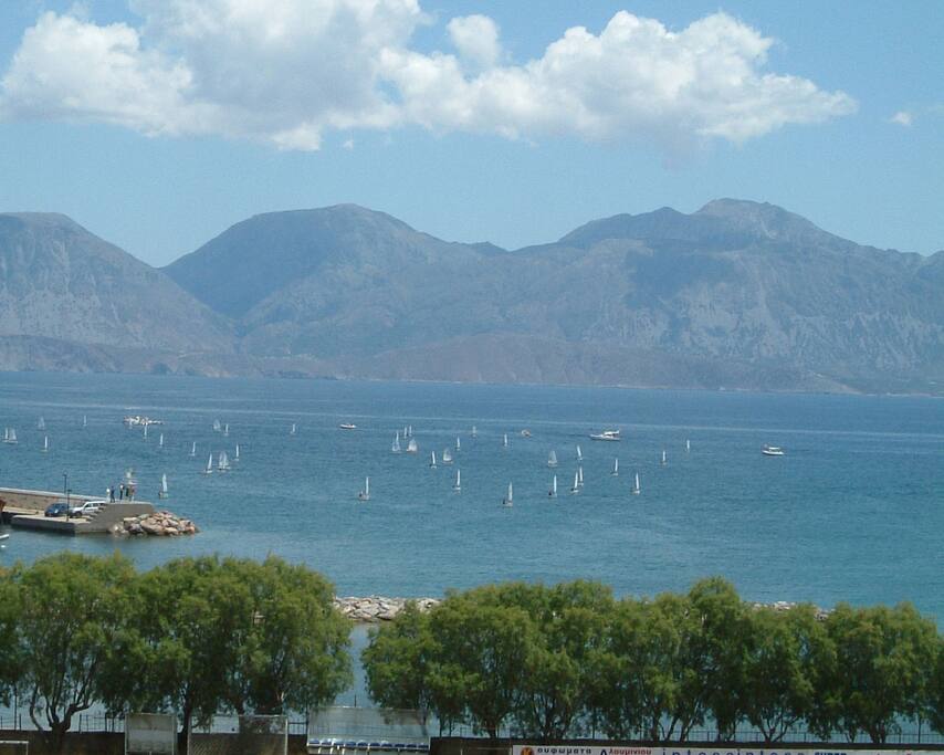 fantastic view of sea and mountains all from your room!