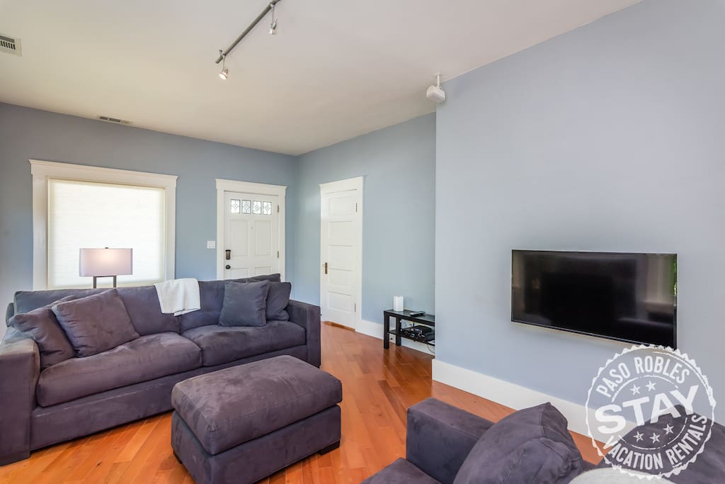 Comfortable Living Room with Large TV