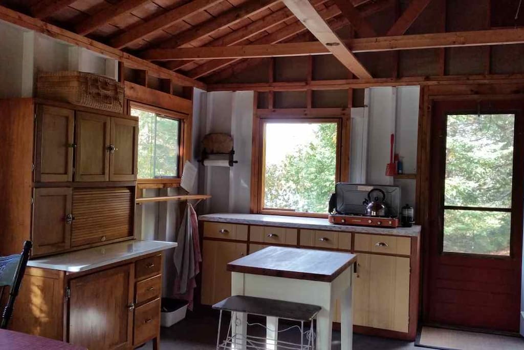 The bright kitchen corner.