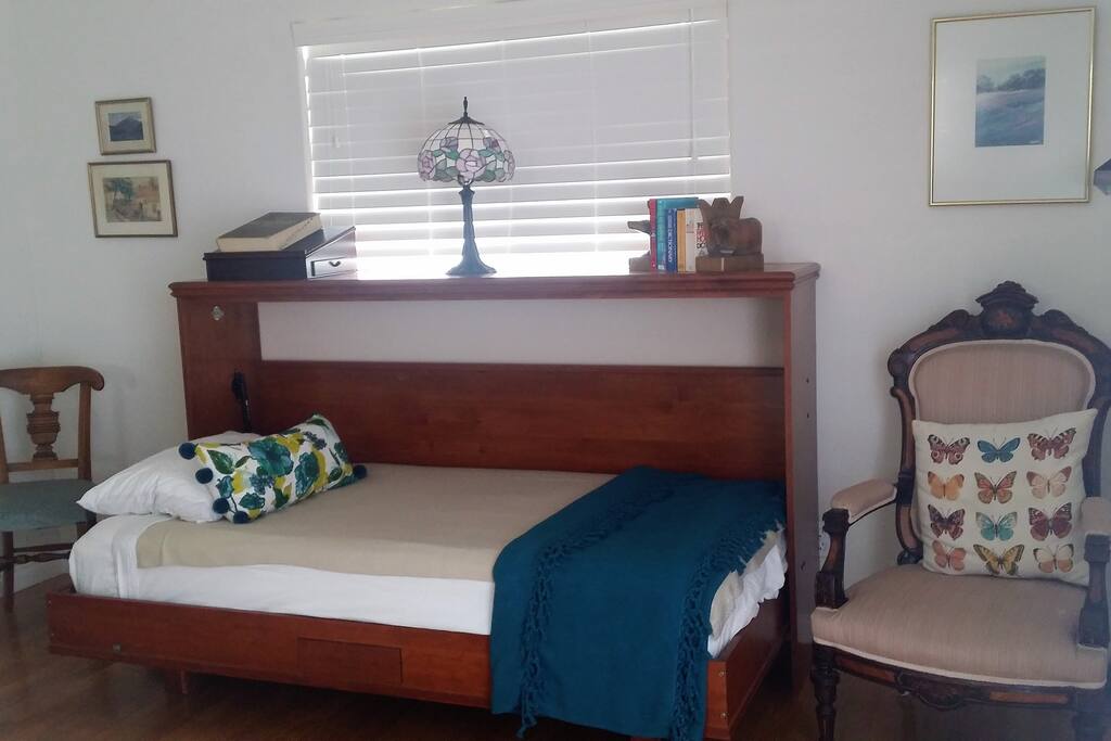 Extra Murphy bed.