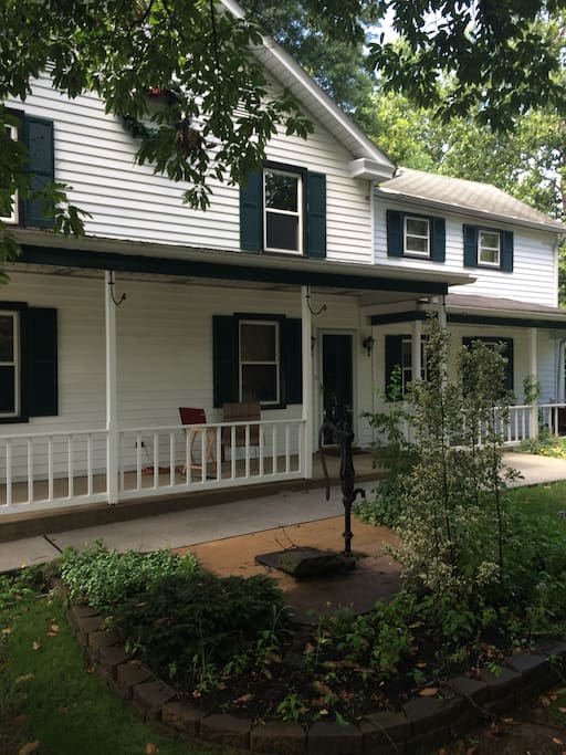 wrap around porch for morning coffee.