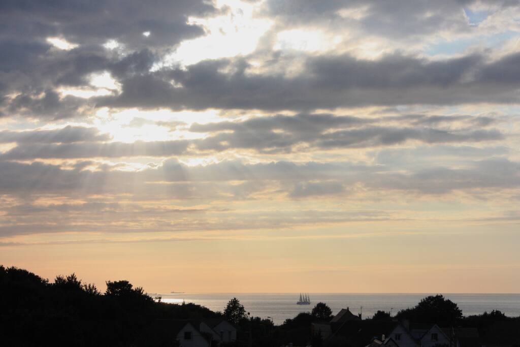 vue depuis le salon et la terrasse