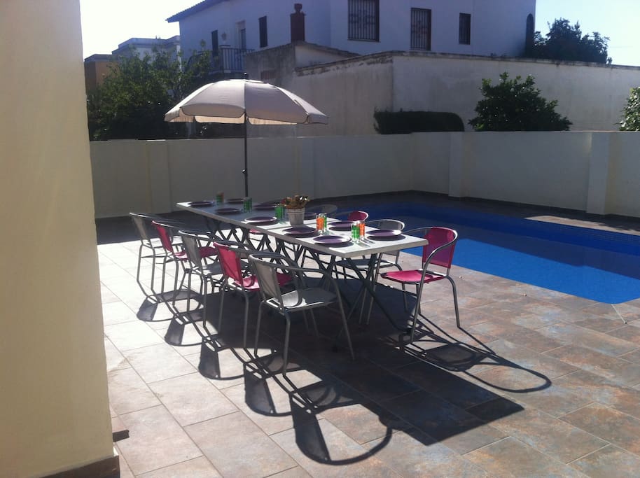 terrasse .piscine privée