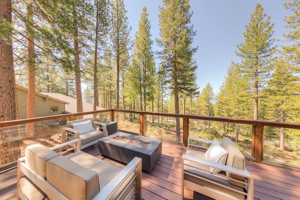Lounge style seating with gas firepit