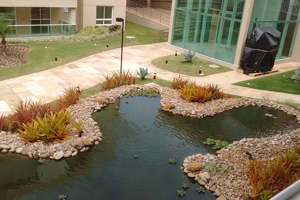 Lago com peixes