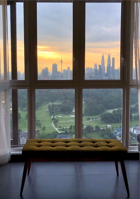 Sunset view from the apartment
