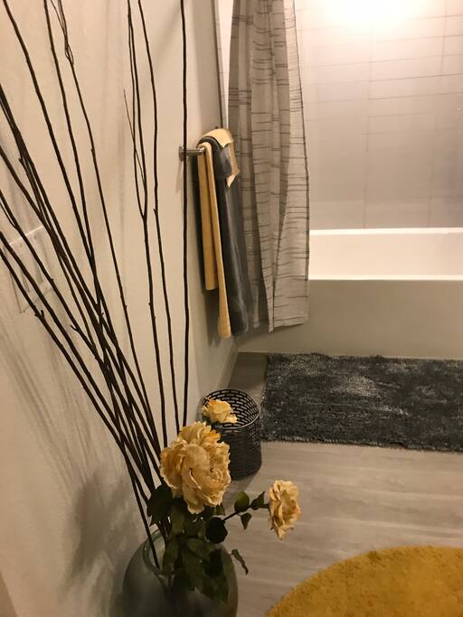 Your own Private Bathroom. Hotel Quality Everything here is crisp and brand new to use at your disposal