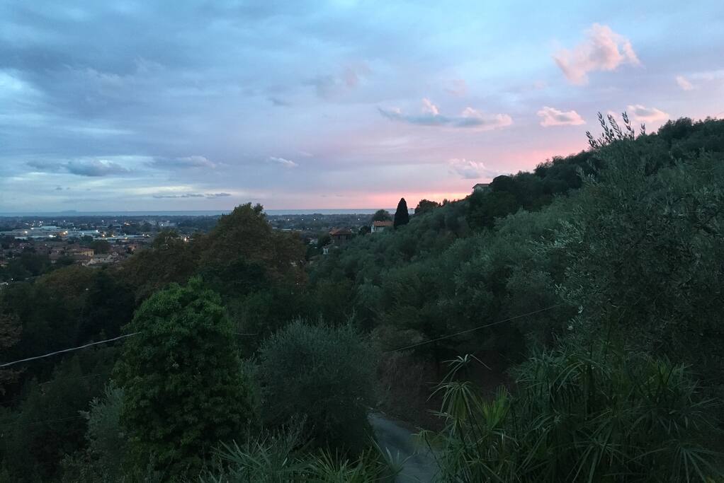 Tramonto dal salotto