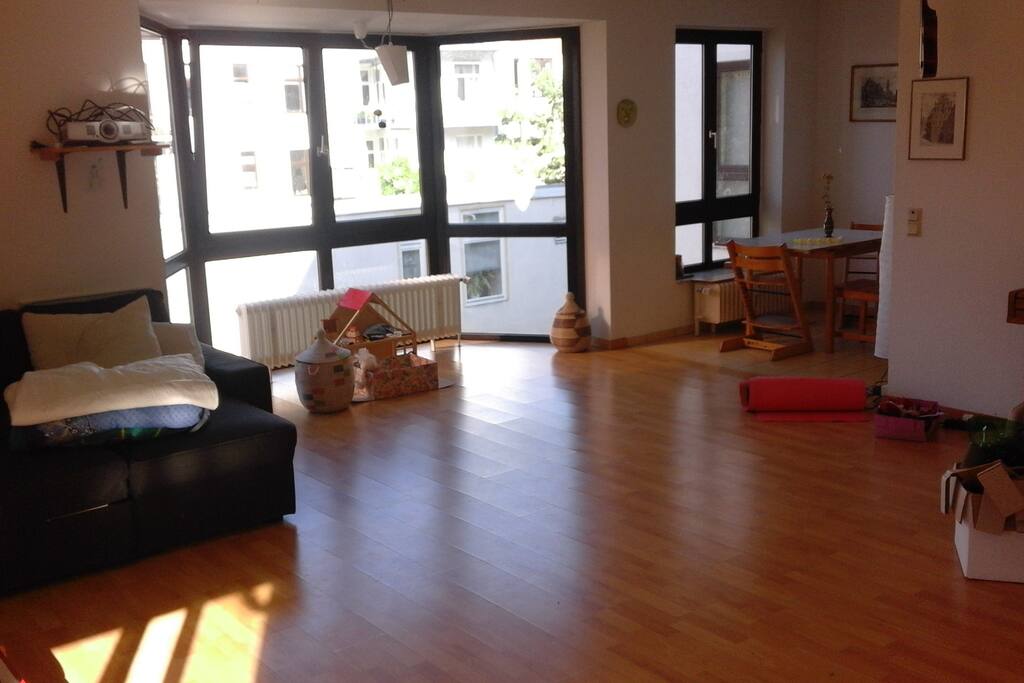 Open space living room and kitchen 42 square meters