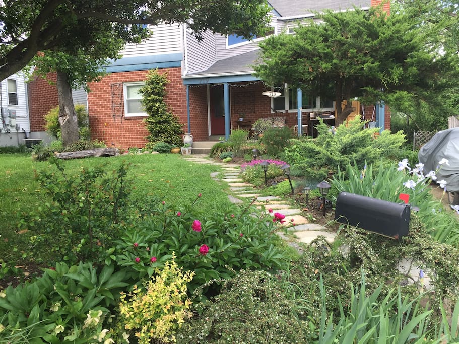 Front garden with driveway for off-street parking.