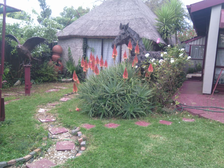 Our garden with closed lapa..