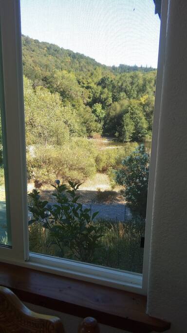 Kitchen and dinning room view of the river