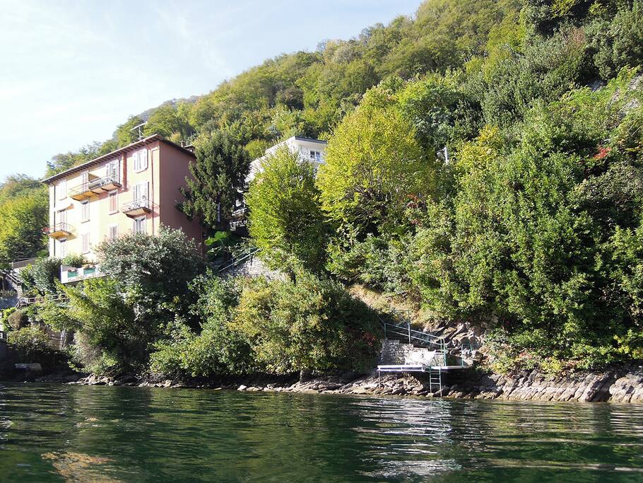 view of the house from the lake