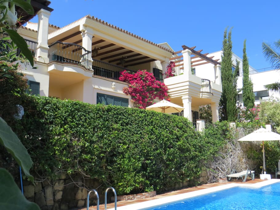 View of the Villa from the Pool.