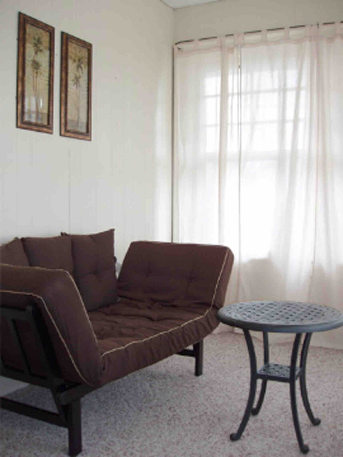 The sun room is great for reading and relaxing.