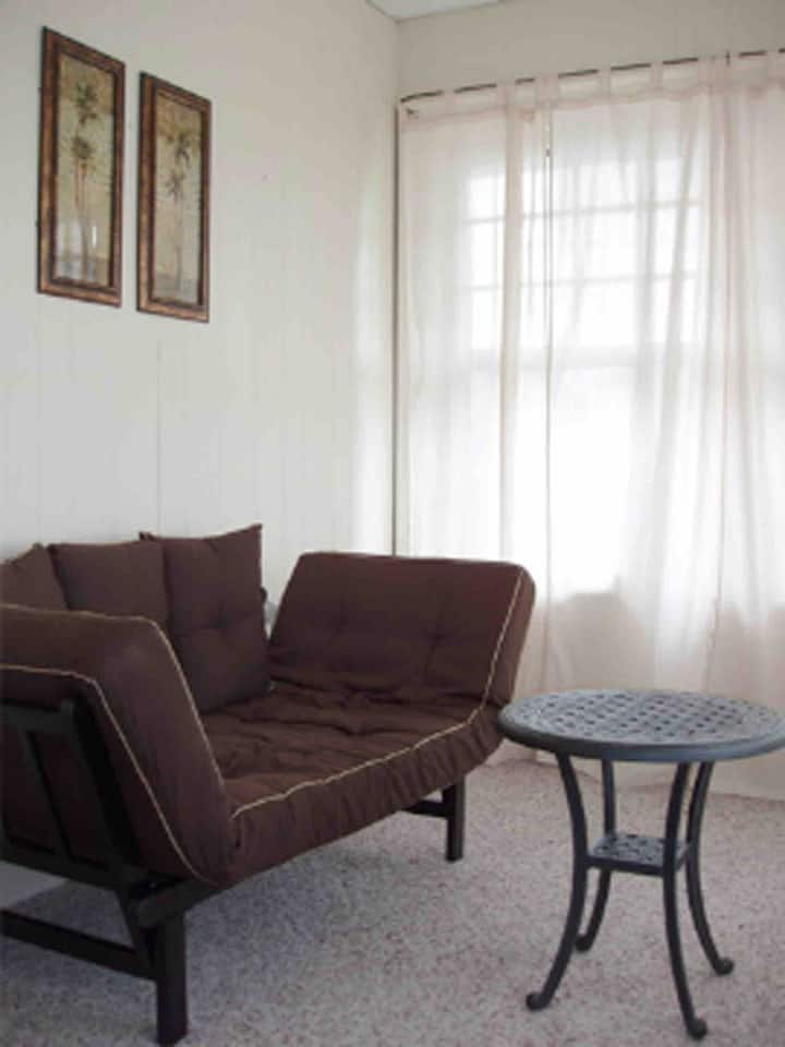 El solárium es ideal para leer y relajarse.