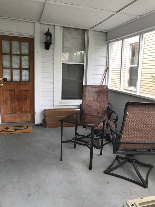 Screened front porch