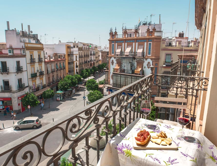 View from one of the balconies