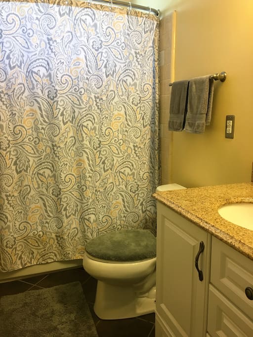 Shared full bath located in the main house