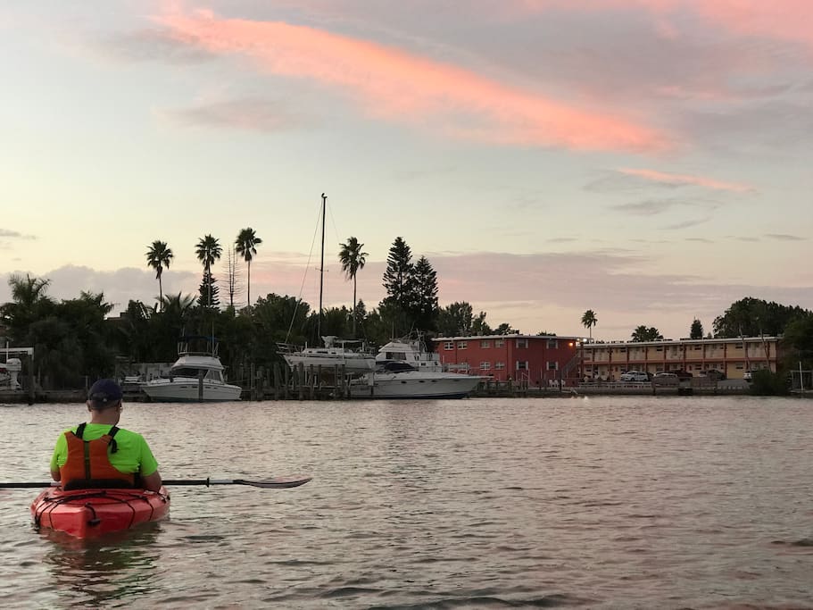 The condo from the water