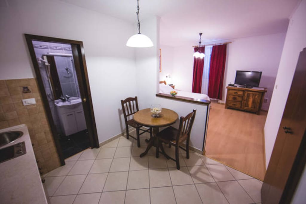Table for lunch or dinner in kitchenette