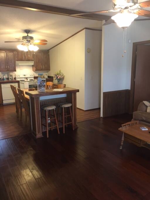 Open living room/kitchen