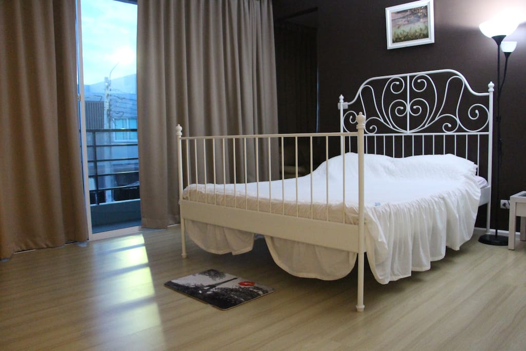 Bedroom 1 - A king size bed on the second floor for two people.