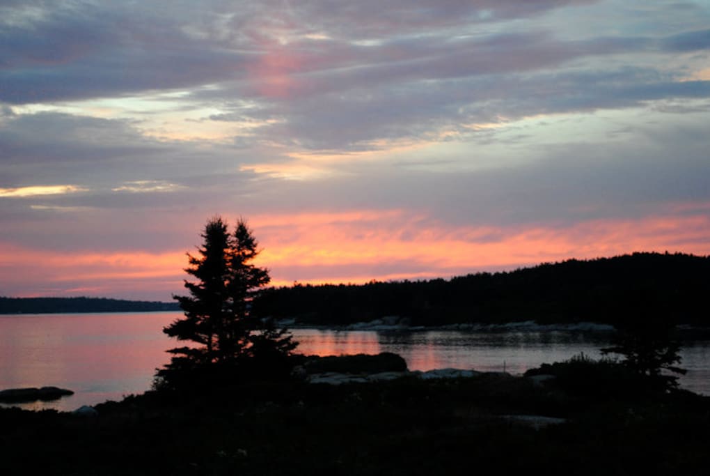 View from cabin kitchen window