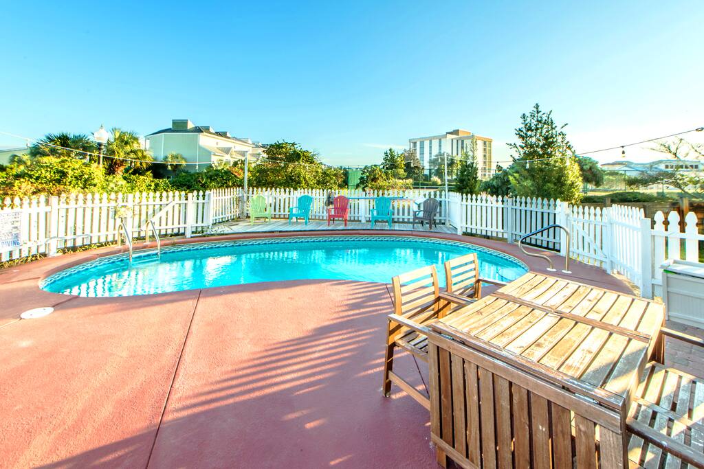 Pool Deck with Fenced Private Pool