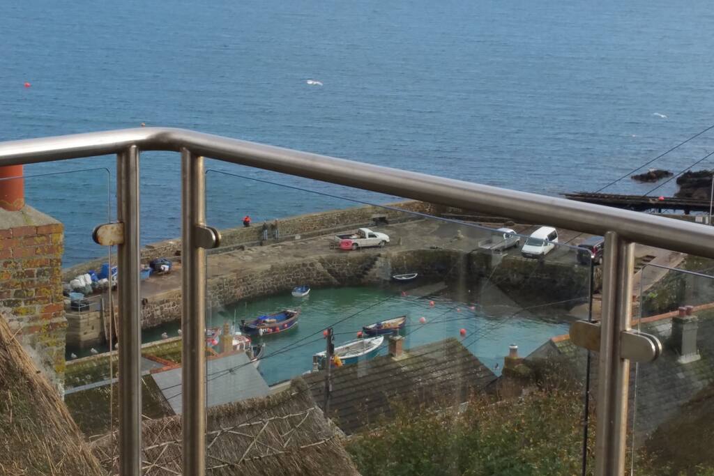 View of harbour from balcony