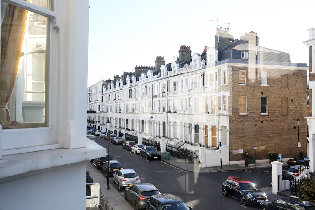 The beautiful street we located - Victorian Buildings
