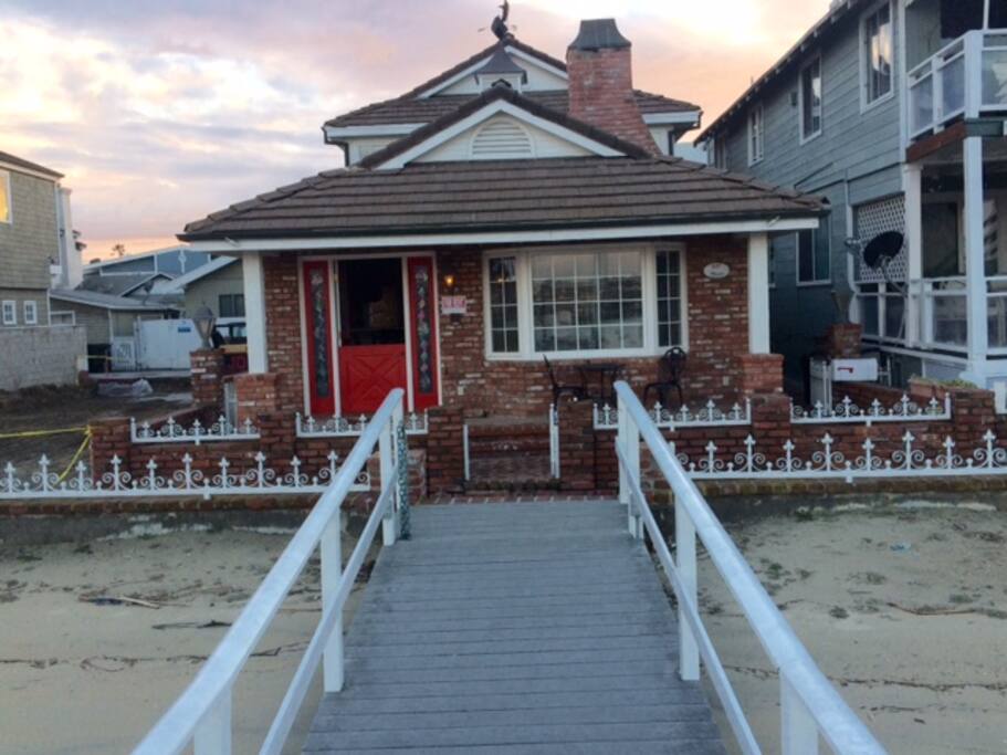 View of the front of the house from the private pier