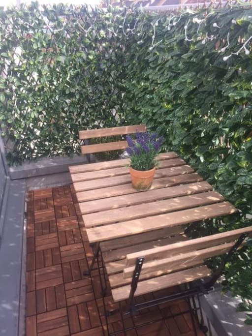 Balcony area for two!