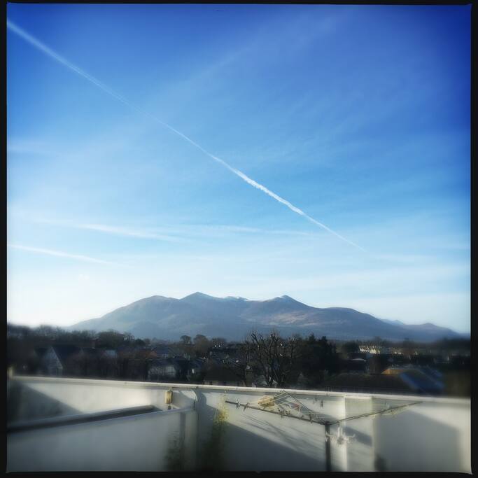 View of the mountains from the back yard
