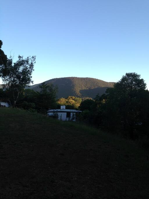 Mount Little Jo with our house in the foreground.