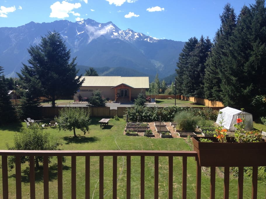 View of Mt Currie from deck